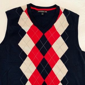 Mad Men x BR v neck sleeveless sweater